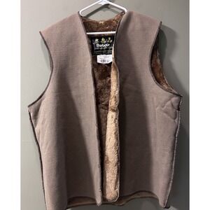 VINTAGE BARBOUR vest fur RETRO JACKET 90s GILET acrylic liner Outdoor 44
